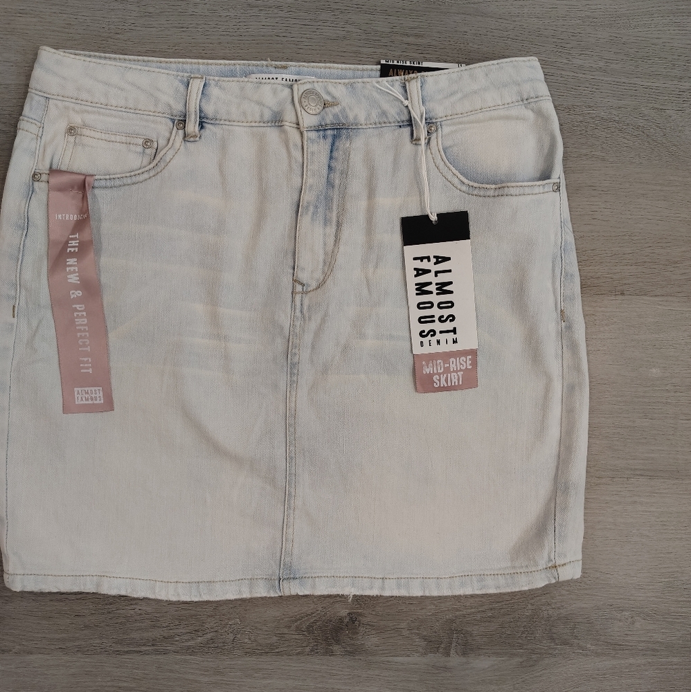 Almost Famous Light Denim Skirt
